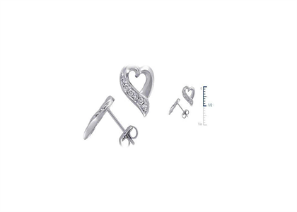 White Gold Plated | Heart Shape Earrings